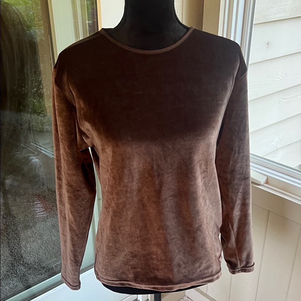 Women’s Brown Velvet Shirt